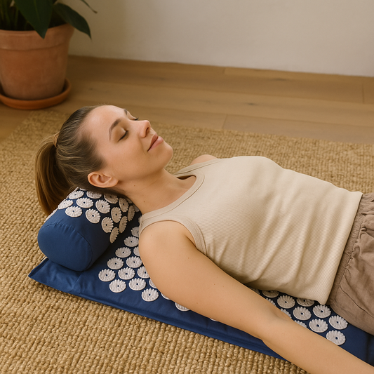 Ensemble tapis et oreiller d'acupression pour la relaxation