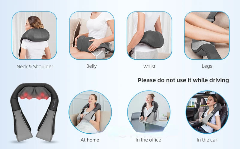 Massage Pillow for Neck and Shoulder Relief