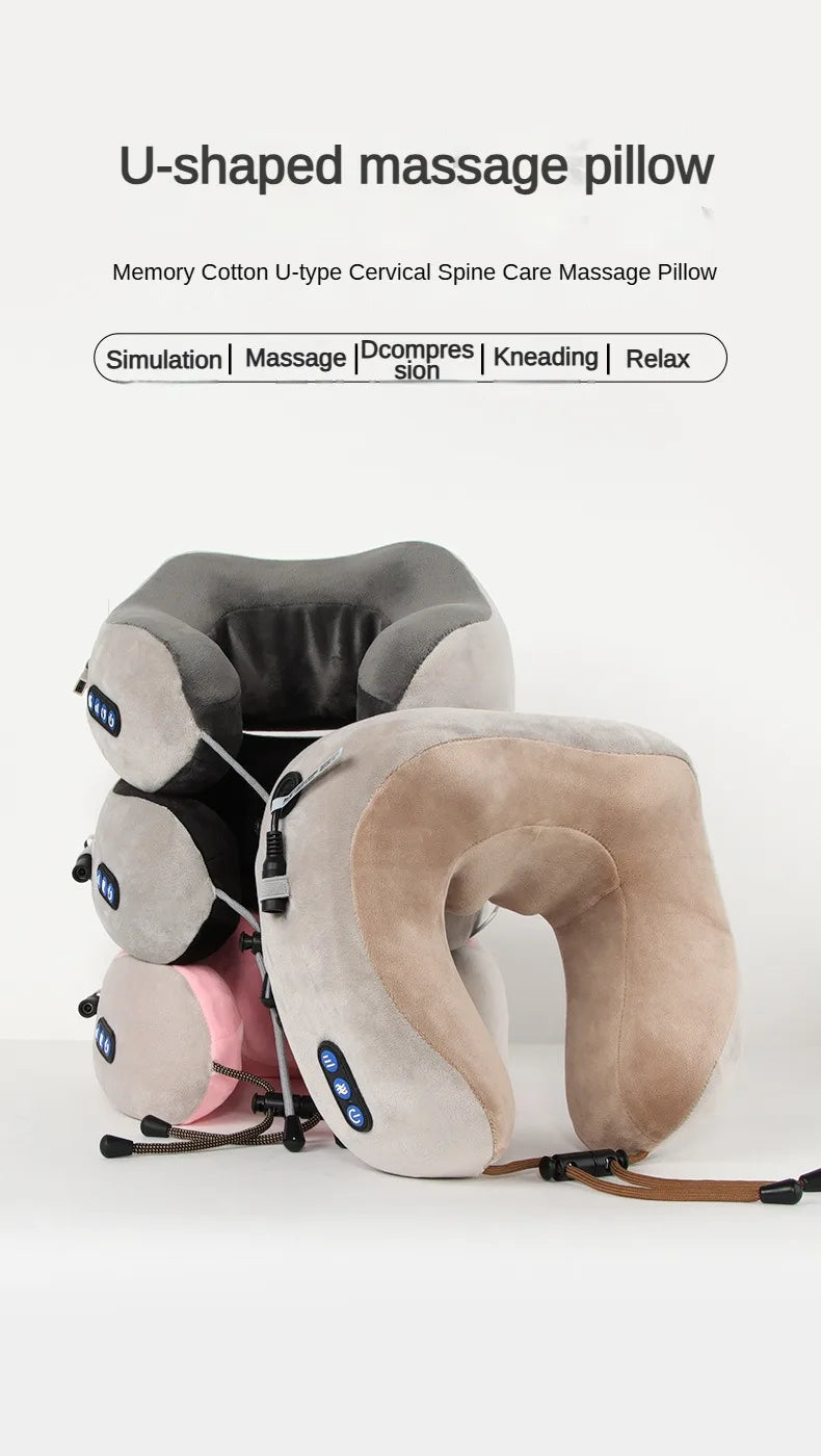 Almohada masajeadora de cuello portátil que alivia la tensión