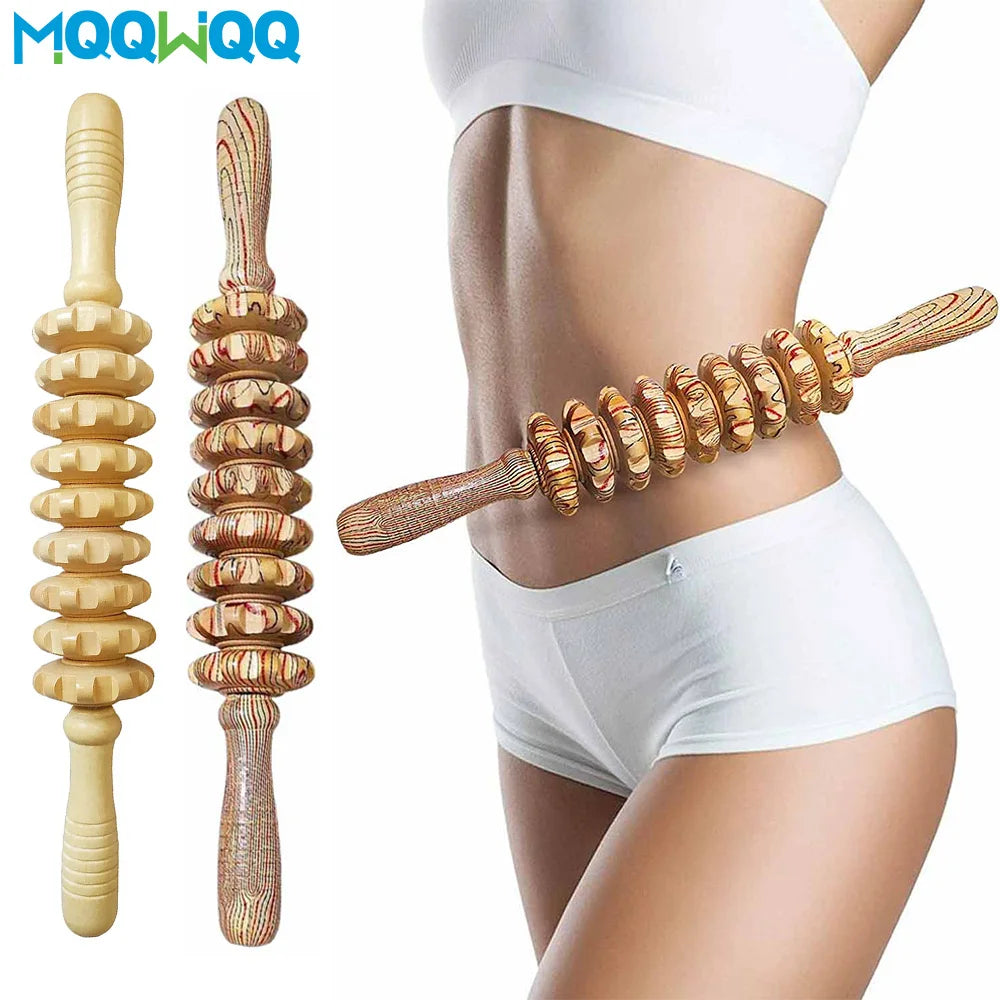 Rodillo de masaje de madera que reduce la celulitis rápidamente