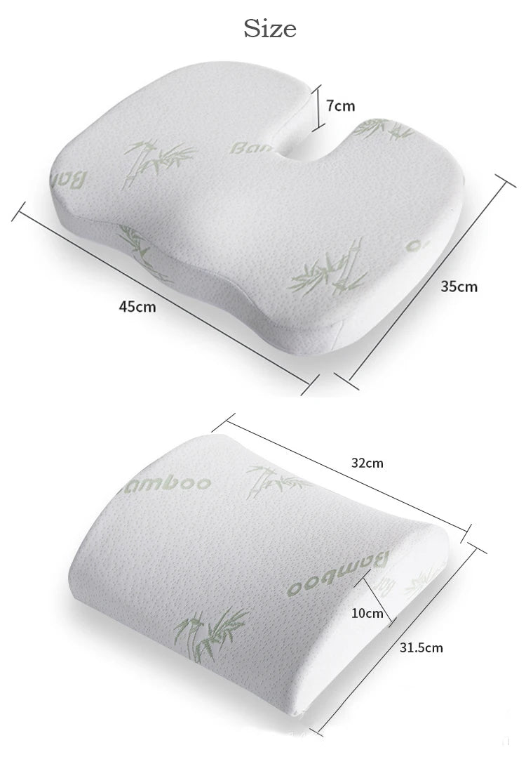 Ensemble de coussins en mousse à mémoire de forme pour la santé de la colonne vertébrale