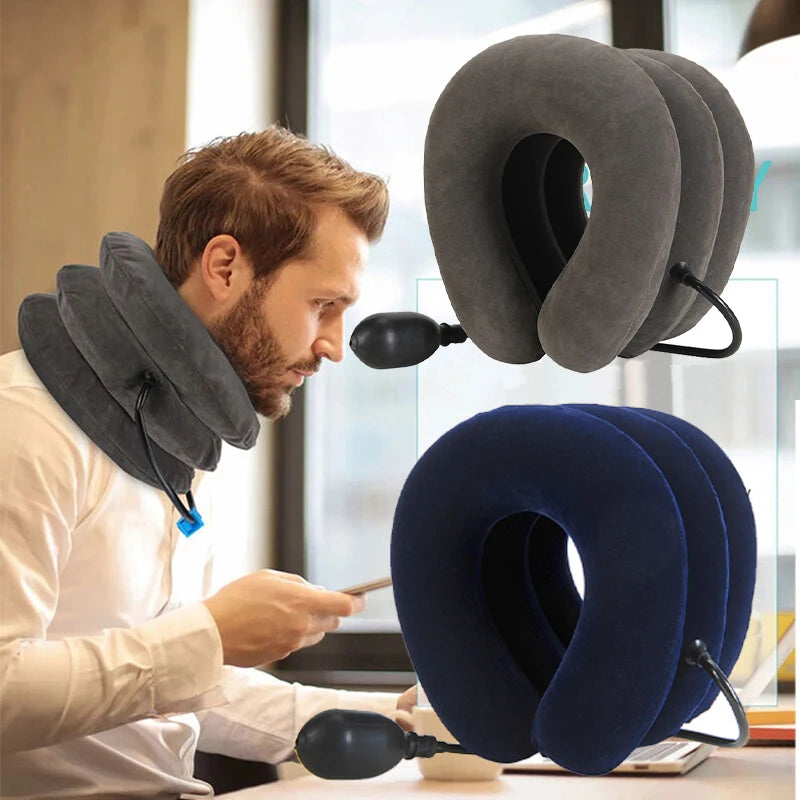 Dispositivo inflable de tracción cervical para el alivio de la columna vertebral