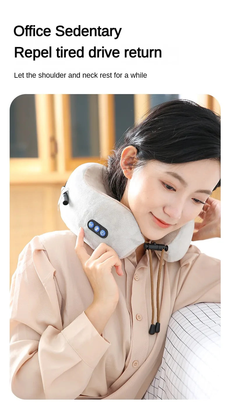 Almohada masajeadora de cuello portátil que alivia la tensión