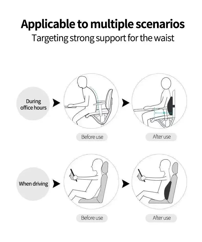 Lumbar Cushion for Back Pain and Posture