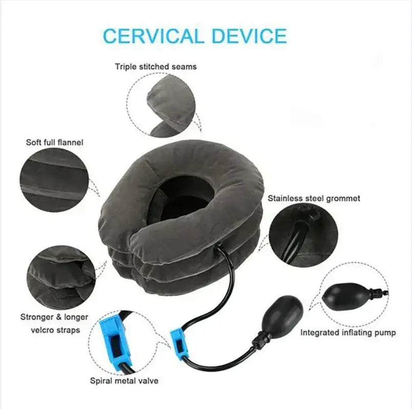 Dispositivo inflable de tracción cervical para el alivio de la columna vertebral