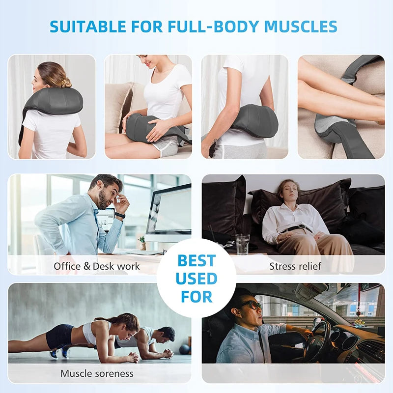Massage Pillow for Neck and Shoulder Relief