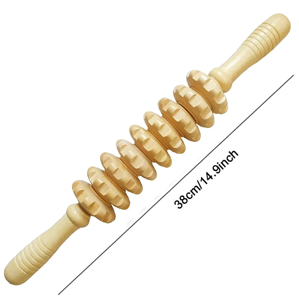 Rodillo de masaje de madera que reduce la celulitis rápidamente