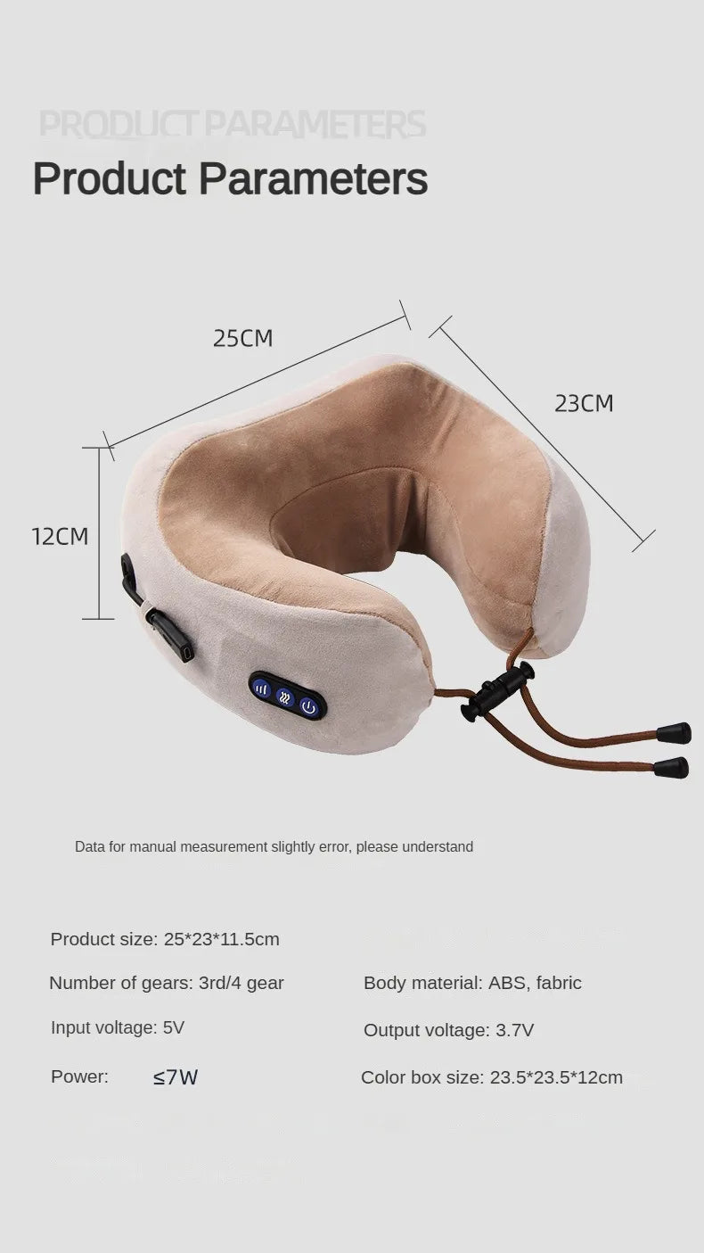 Almohada masajeadora de cuello portátil que alivia la tensión