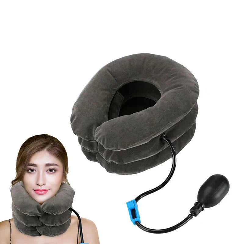 Dispositivo inflable de tracción cervical para el alivio de la columna vertebral