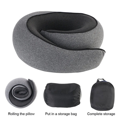 Almohada de viaje de espuma viscoelástica para el cuello