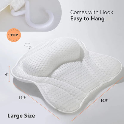 Luxury Bath Pillow Supports Neck and Back