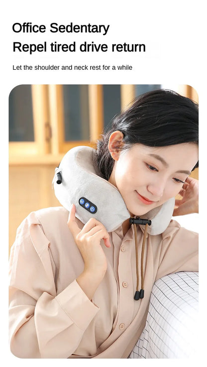Almohada masajeadora de cuello portátil que alivia la tensión