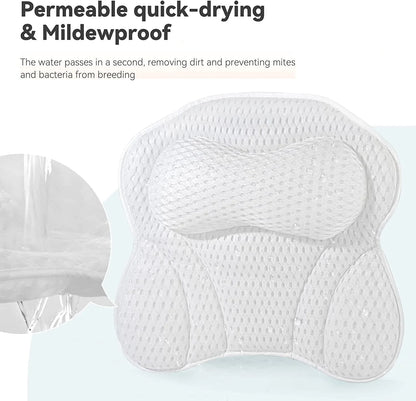 Luxury Bath Pillow Supports Neck and Back
