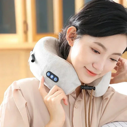 Almohada masajeadora de cuello portátil que alivia la tensión