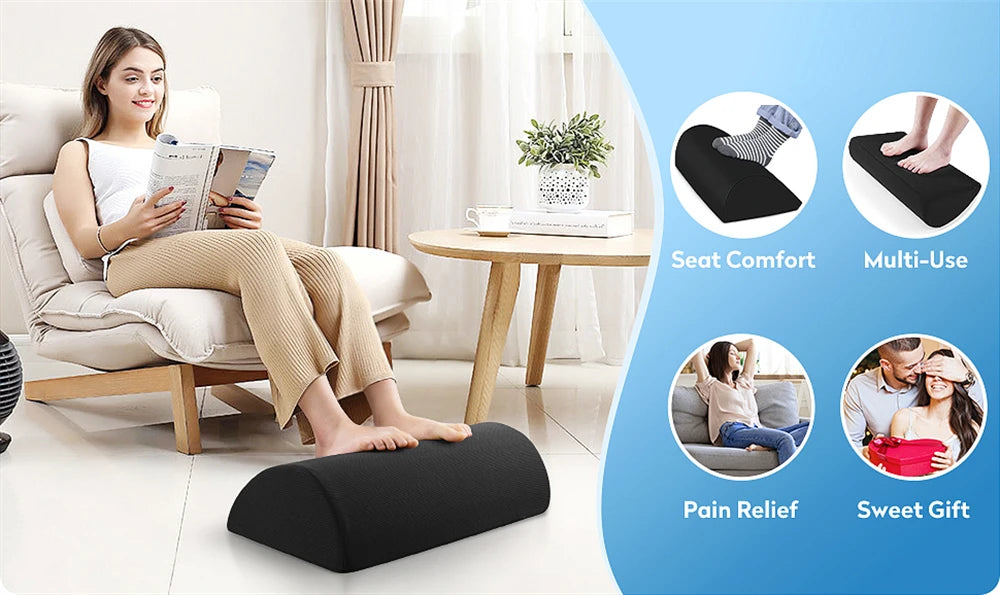 Repose-pieds en mousse à mémoire de forme pour le confort du bureau