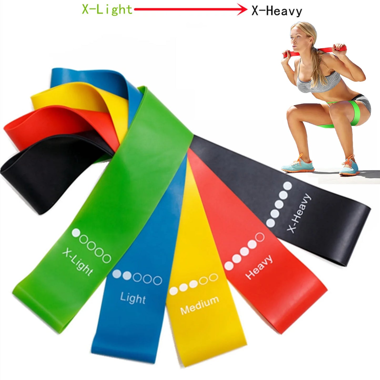5-Piece Resistance Bands for Full-Body Workout