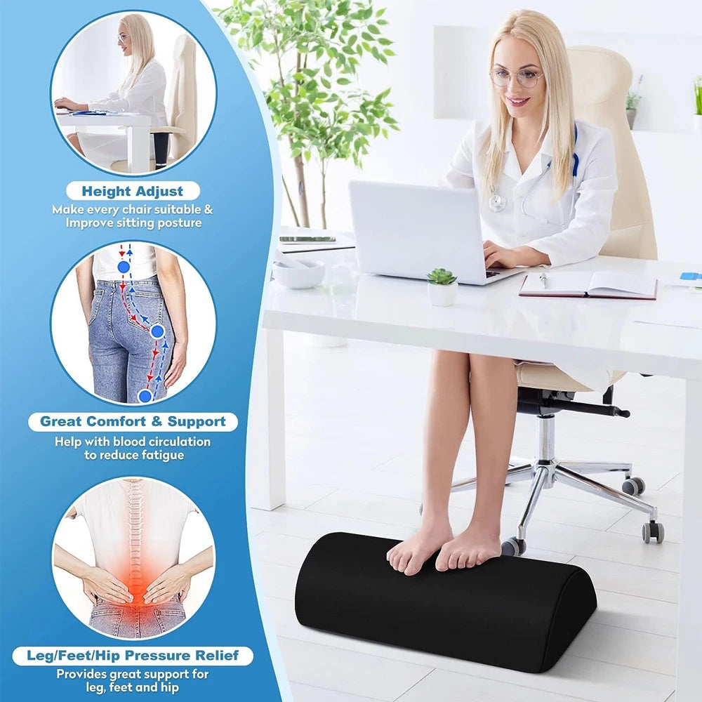 Repose-pieds en mousse à mémoire de forme pour le confort du bureau
