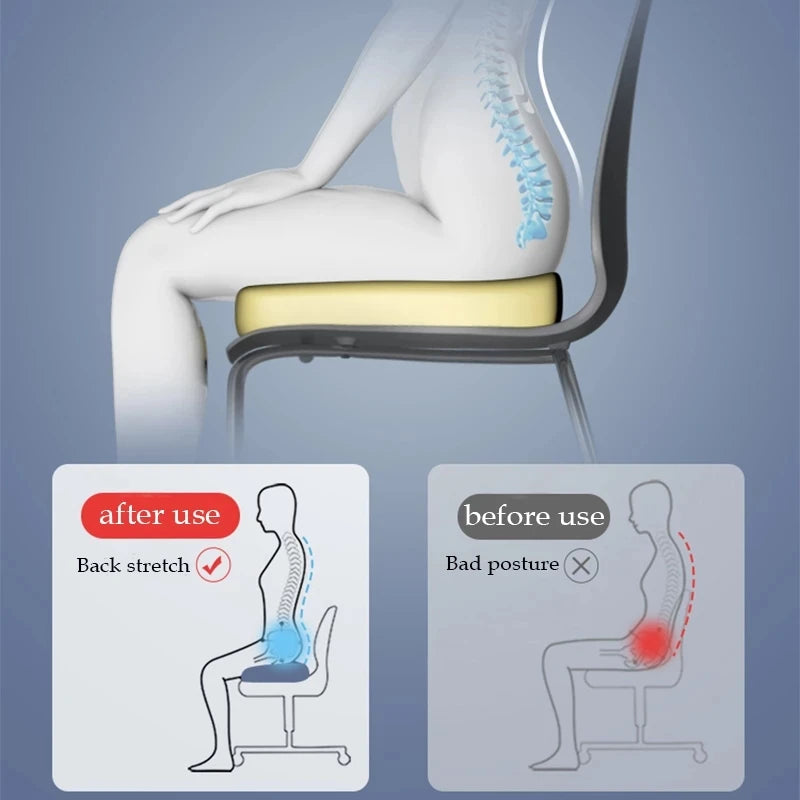 El juego de cojines de espuma viscoelástica favorece la salud de la columna vertebral