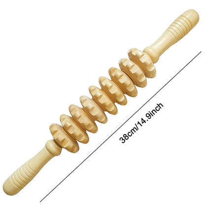 Rodillo de masaje de madera que reduce la celulitis rápidamente