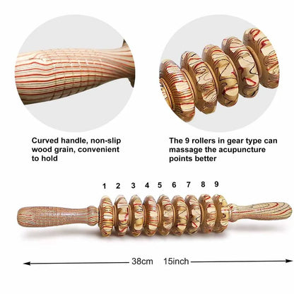 Rodillo de masaje de madera que reduce la celulitis rápidamente